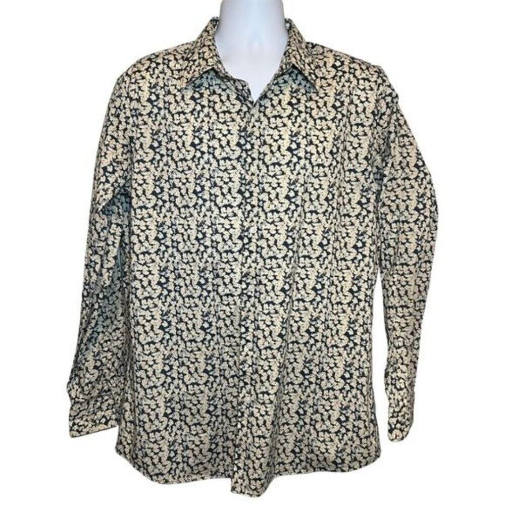 Haggar Floral Print Fitted Shirt, 17 1/2